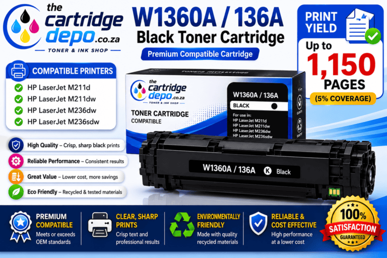 High-quality black toner cartridge compatible with HP LaserJet M136a for sharp prints and cost-effec.